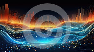 futuristic data river abstract