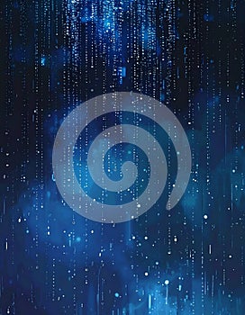 Futuristic Data Stream Abstract Background