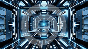 Futuristic Data Stream - Abstract Tech Background for Presentation