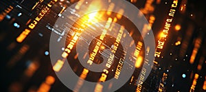 Futuristic Data Stream Binary Code And Light Trails In A Technological Data Flow Visualization.