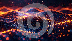 Futuristic Data Stream Visualization