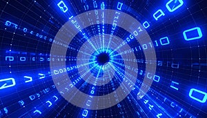 Futuristic Data Stream Vortex