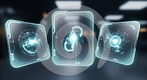 Futuristic Data Synchronization Interface