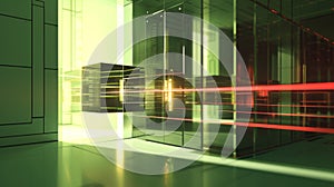 Futuristic data transfer in digital server space