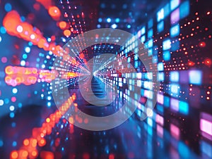 Futuristic Data Tunnel