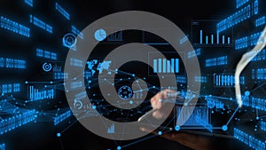 Futuristic Data Visualization and Analytics Concept with Charts, Graphs, and Technology Interface Representing Big Data