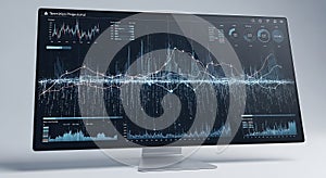 Futuristic Data Visualization and Business Intelligence Dashboard