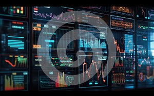 Futuristic Data Visualization. created by generative artificial intelligence