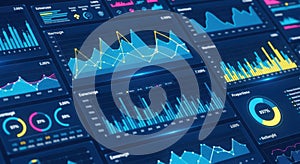 Futuristic Data Visualization Dashboard