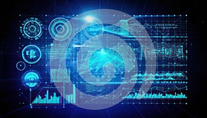 Futuristic Data Visualization with Graphs and Charts