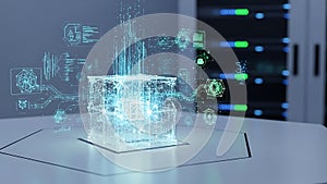 Futuristic Data Visualization with Holographic Cube