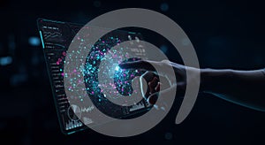 Futuristic Data Visualization: Interactive Network Analysis on Holographic Display