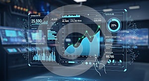 Futuristic Data Visualization Interface