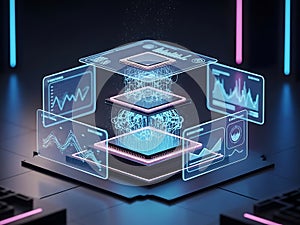 Futuristic Data Visualization Interface