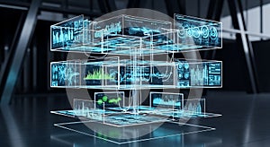 Futuristic Data Visualization Interface