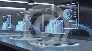 Futuristic data visualization on multiple devices