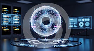 Futuristic Data Visualization and Technology Concept