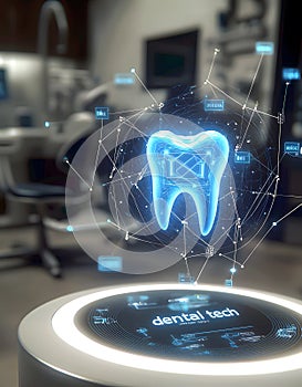 Futuristic dental technology visualization