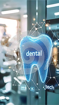 Futuristic dental technology visualization