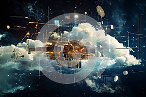 Global Cloud Network Illustration