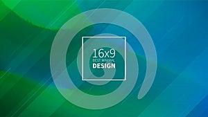 Futuristic design green and blue background. Templates for placards, banners, flyers, presentations and reports. Minimal geometric