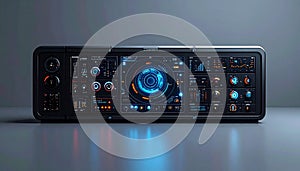 Futuristic Device with Advanced Digital Interface