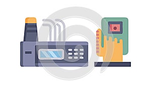 Futuristic Device with Dial, Advanced Tech Gadget, vector design Generative AI