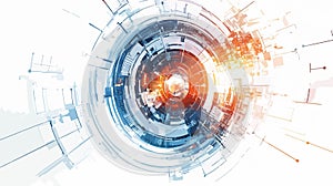 Futuristic Digital Abstract Art Vector Background for Technology Designs