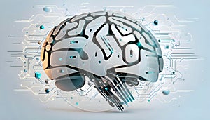 Futuristic Digital Brain Concept