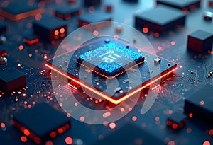 High-Tech AI Core Processor Symbol