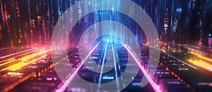 Neon Cityscape: AI-Generated Art