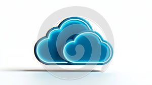 Futuristic Digital Cloud Storage Concept