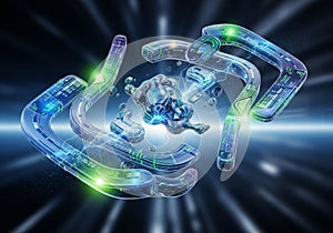 Typical of AI-generated art focusing on futuristic and digital