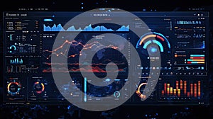 Futuristic Digital Dashboard with Global Data and Analytics