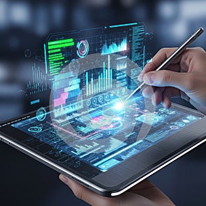 Futuristic Digital Data Analysis on a Tablet