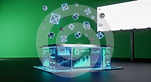 Futuristic Digital Data Analytics with Cloud Computing and Blockchain Visualization