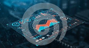 Futuristic Digital Data Analytics Dashboard