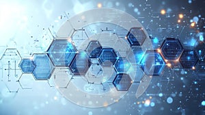 Futuristic Digital Data Grid