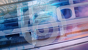 Futuristic Digital Data Network Abstract Background