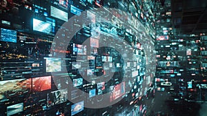 Futuristic Digital Data Network Generative AI