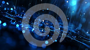 Futuristic Digital Data Stream Technology Background