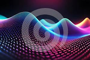 Futuristic background of glowing data lines representing information flow and technology concept