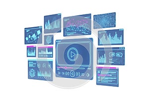 Futuristic digital display array