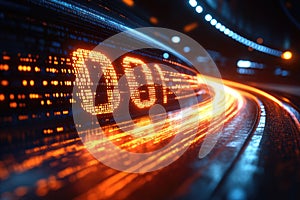 High-Speed Data Stream: Futuristic Code Highway