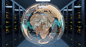 Global Financial Data Network in Server Room