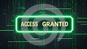 Access Granted: Digital Security and Data Access Concept
