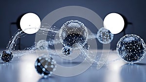 Digital Network Representation with Interconnected Spheres