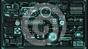 Futuristic digital interface