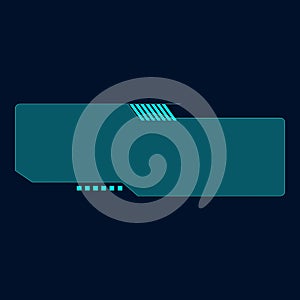 Futuristic digital interface. Abstract tech UI element, modern sci-fi tech geometric dashboard shape and frame