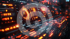 Futuristic digital interface